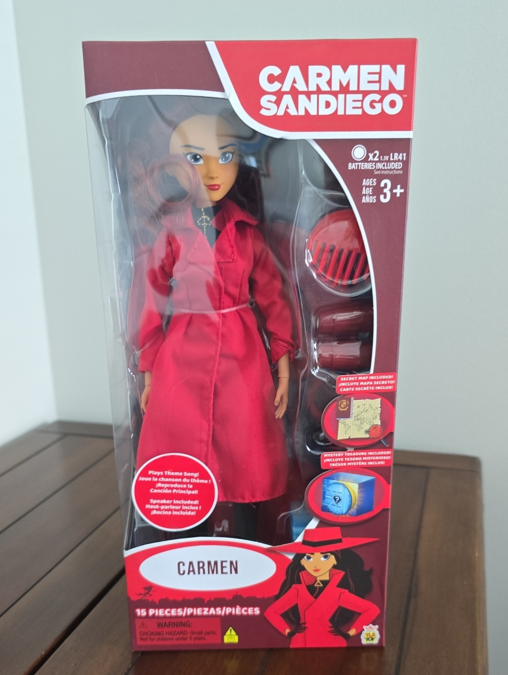 Carmen Sandiego Doll in Red Trench Coat - Official